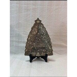 Christmas Tree Nut Dish Antique International Silver Company